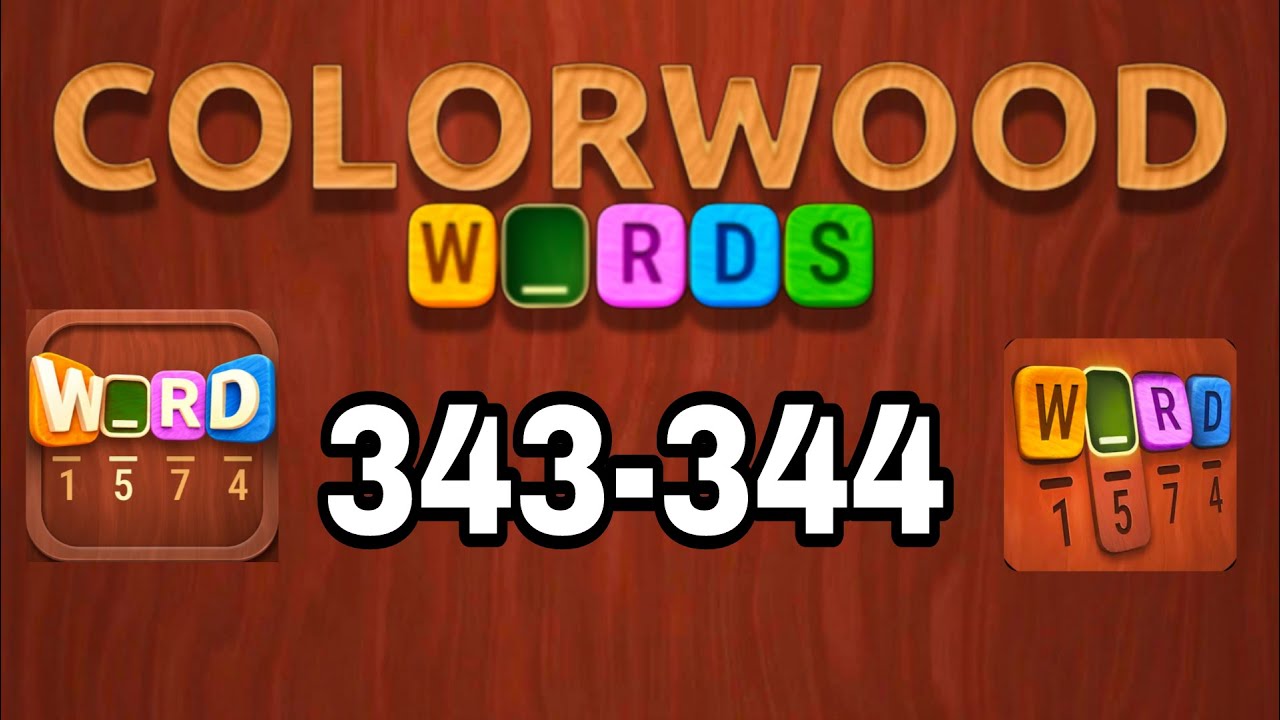 COLORWOOD WORDS Cryptogram level 343 344