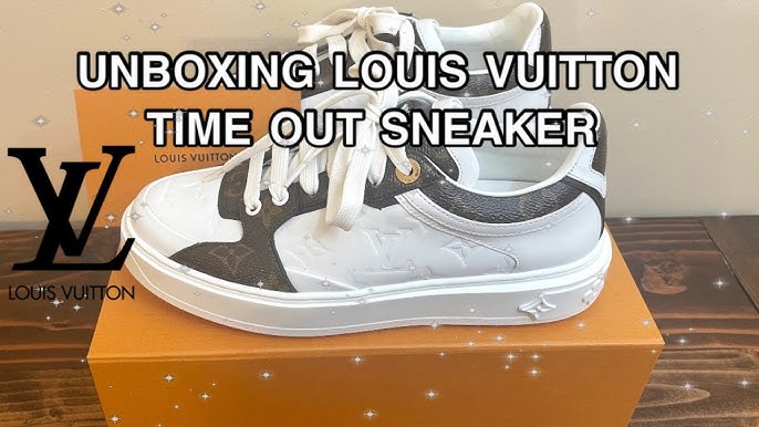 Real vs Fake Louis Vuitton white sneakers. How to spot fake Louis Vuitton  Timeout shoes 
