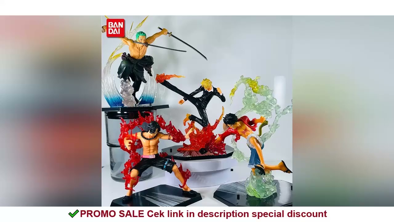 New One Piece Anime Figure Fire Fist Luffy Ace Sanji Battle Model Dolls PVC sabo Action Figurine Zor