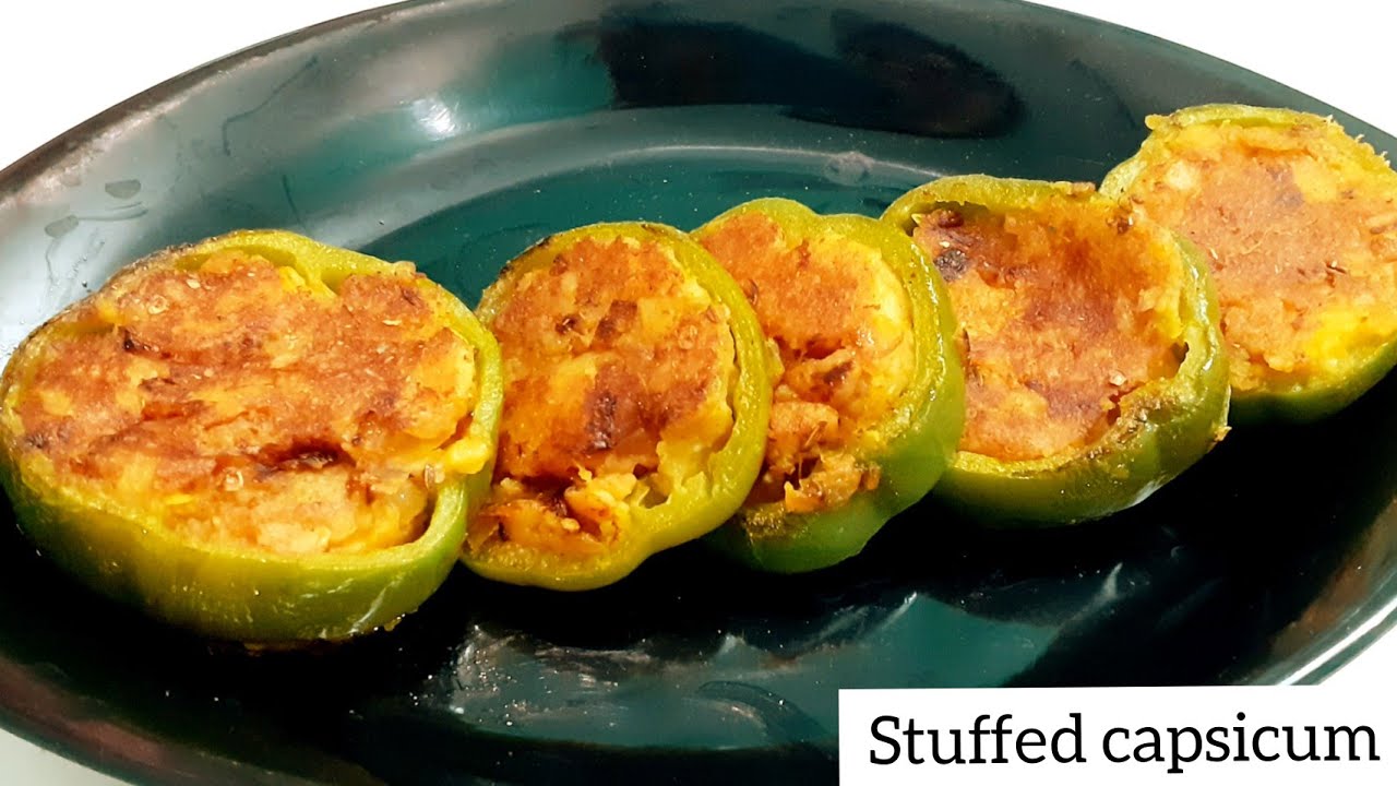 Stuffed capsicum potato stuffed capsicum भरवां शिमला मिर्च YouTube