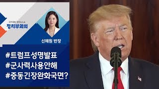[정치부회의] 트럼프 "군사력 사용 안 해"…'핵 협상'으로 국면 전환