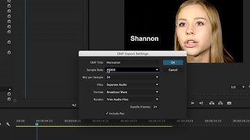 Create an OMF File with Premiere Pro for Adobe Audition