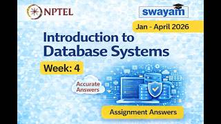 DBMS | NPTEL | Assignment 4 | 2026