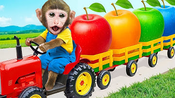 Monkey MoMo Drives a Tractor: Battles a Tornado and Harvests Apples for a Sick Baby Monkey