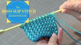 Moss Slip Stitch | Knitting Stitches