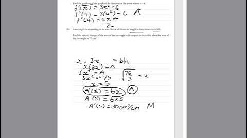 2018 level 2 Calculus NCEA QUESTION ONE