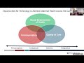 Technology to Improve Maternal Health: Plenary Presentation