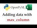 Find the Last Column and Add Data Automatically with OpenPyXL