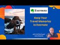 Keep travel memories in evernote