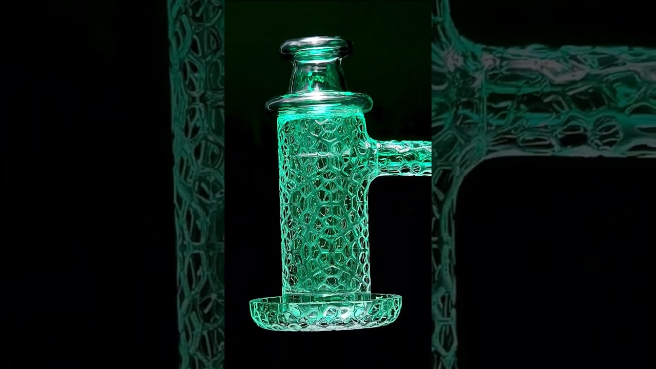 Etched Quartz Charmer Banger Set With Quartz Cap & Quartz Cone