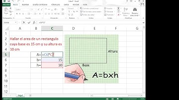 EXCEL AREA DE UN RECTANGULO