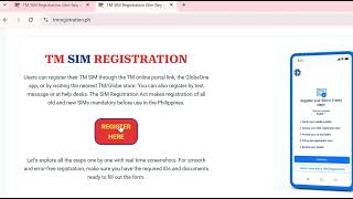 TM SIM Registration 2026 All Steps