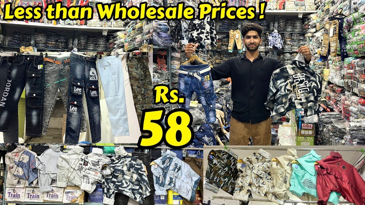 Hyderabad Wholesale Premium Quality Kidswear ₹58 Boys Shirts Branded Jeans Less than Wholesale Price