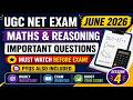 UGC NET June 2026 | Maths &amp; Reasoning Important Questions | Paper 1 Preparation