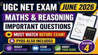 UGC NET June 2026 | Maths & Reasoning Important Questions | Paper 1 Preparation