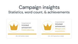 Campaign Insights: Stats and Achievements
