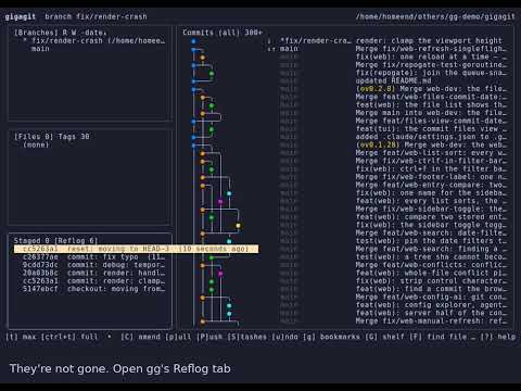 Recover lost commits after git reset --hard (gg)
