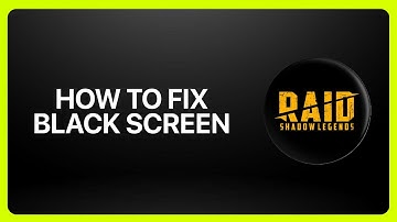 How To Fix Black Screen In Raid Shadow Legends 2025! Tutorial