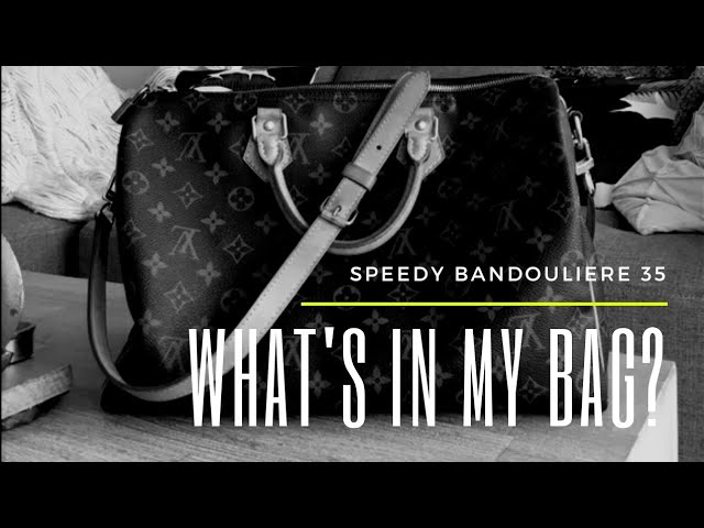SPEEDY 35 BANDOULIÈRE DAMIER EBENE REVIEW  How to Pack Speedy 35  Bandoulière for an Overnight Stay 