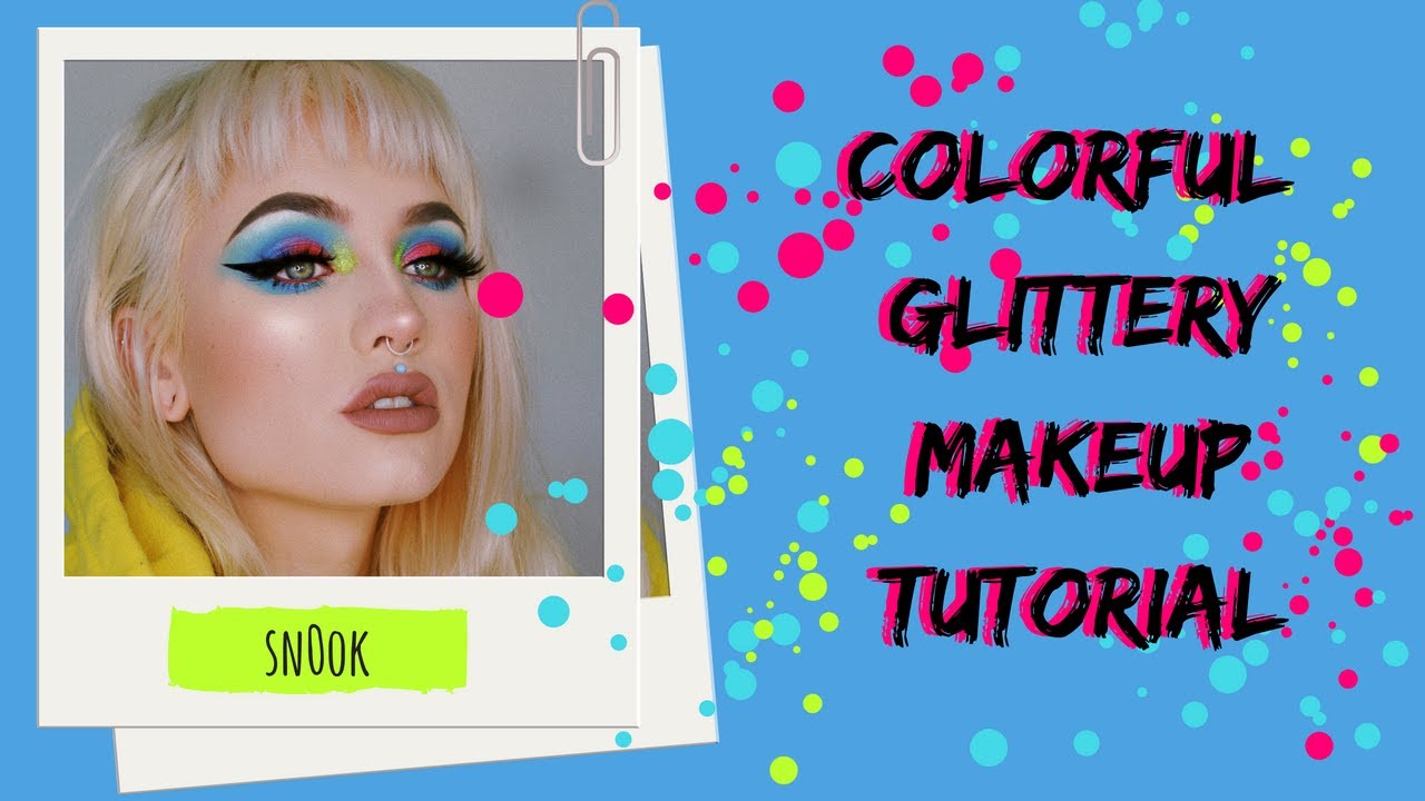 COLORFUL N GLITTERY MAKEUP TUTORIAL USING BH COSMETICS | SN0OK - YouTube