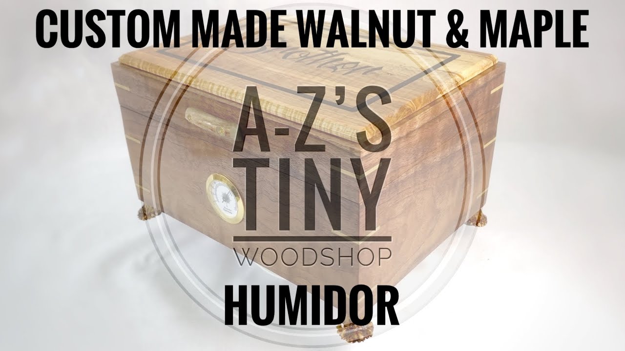 Custom made/hand made/DIY walnut & maple humidor.