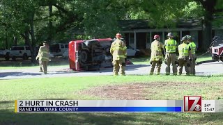 Injuries in 2-car crash in southern Wake County