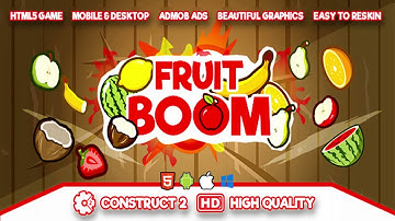 Fruit Boom - HTML5 Game (.capx) and Android (.apk) | Codecanyon Scripts and Snippets