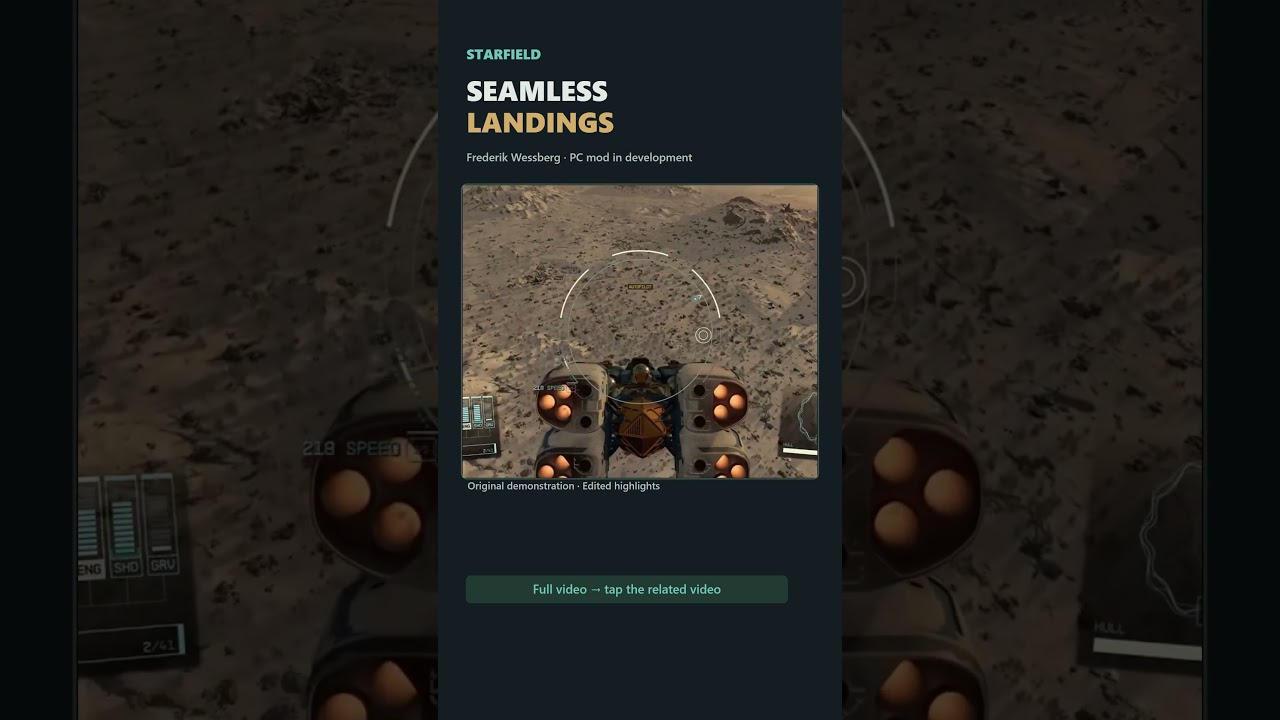 Starfield Seamless Landing