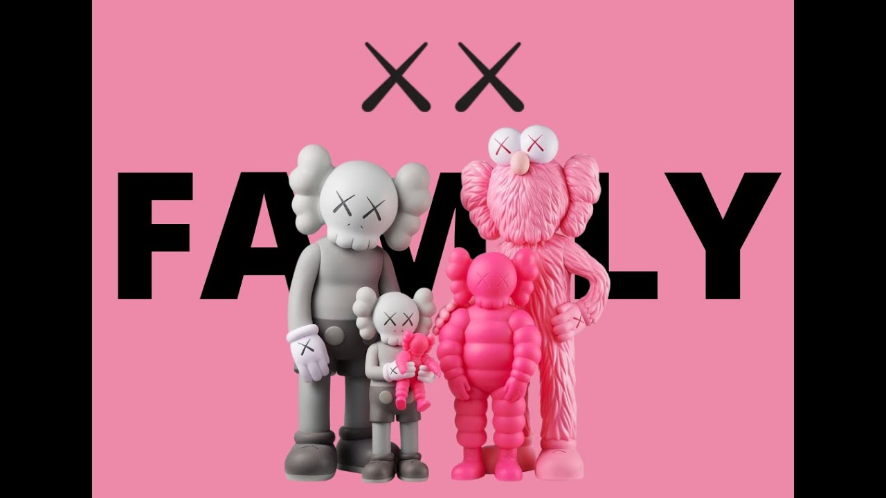 KAWS FAMILY GREY/PINK/FLUORO PINK 新品未開封