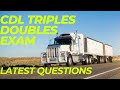 Cdl doubles and triples exam 2024  cdl permit exam  valid for all dmvs
