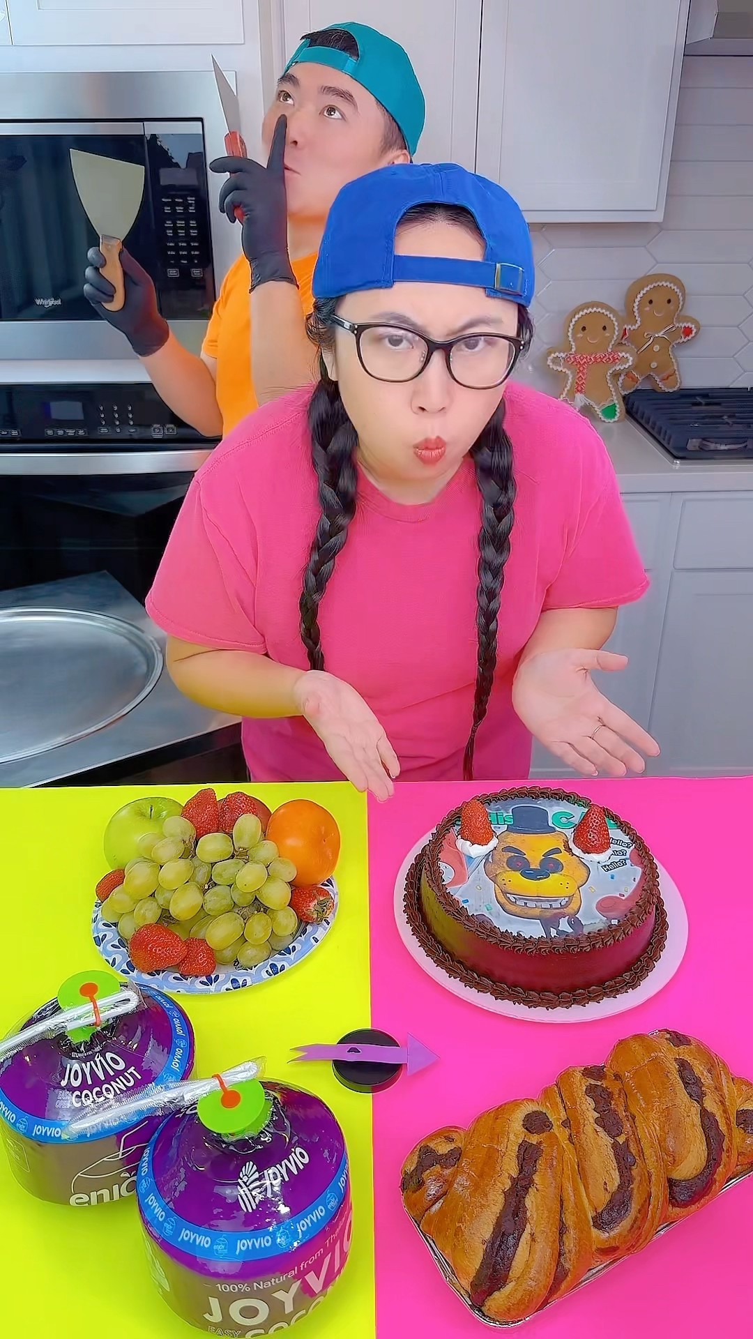 FNAF cake vs random foods ice cream challenge!? #funny #fnaf by Ethan Funny Family