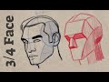 How to Draw 3/4 Face LOOMIS Method | Cintiq 16