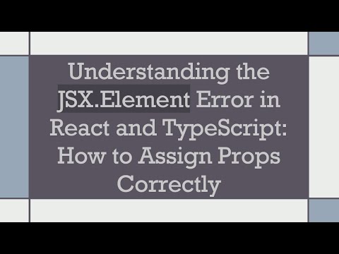 Understanding the JSX.Element