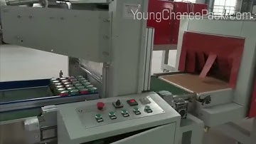 Automatic Half Tray Folding and Shrink Film Wrapping Packing Packaging Machine for Tin Can Beverage