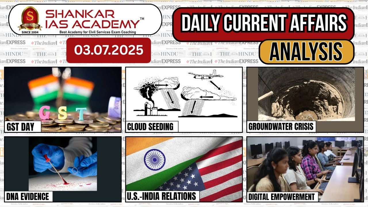Daily Current Affairs Analysis | July 03, 2025 | Shankar IAS Academy ...
