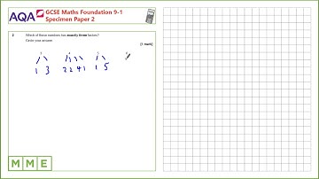 GCSE Maths AQA Foundation Specimen Paper 2 - Q2 Multiples and factors