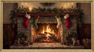 Christmas Fireplace Animated | Framed Art TV Wallpaper 4K | Oil Painting | 3 Hours | No Music screenshot 5