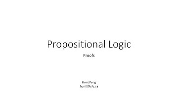 Propositional Logic - methods of proof