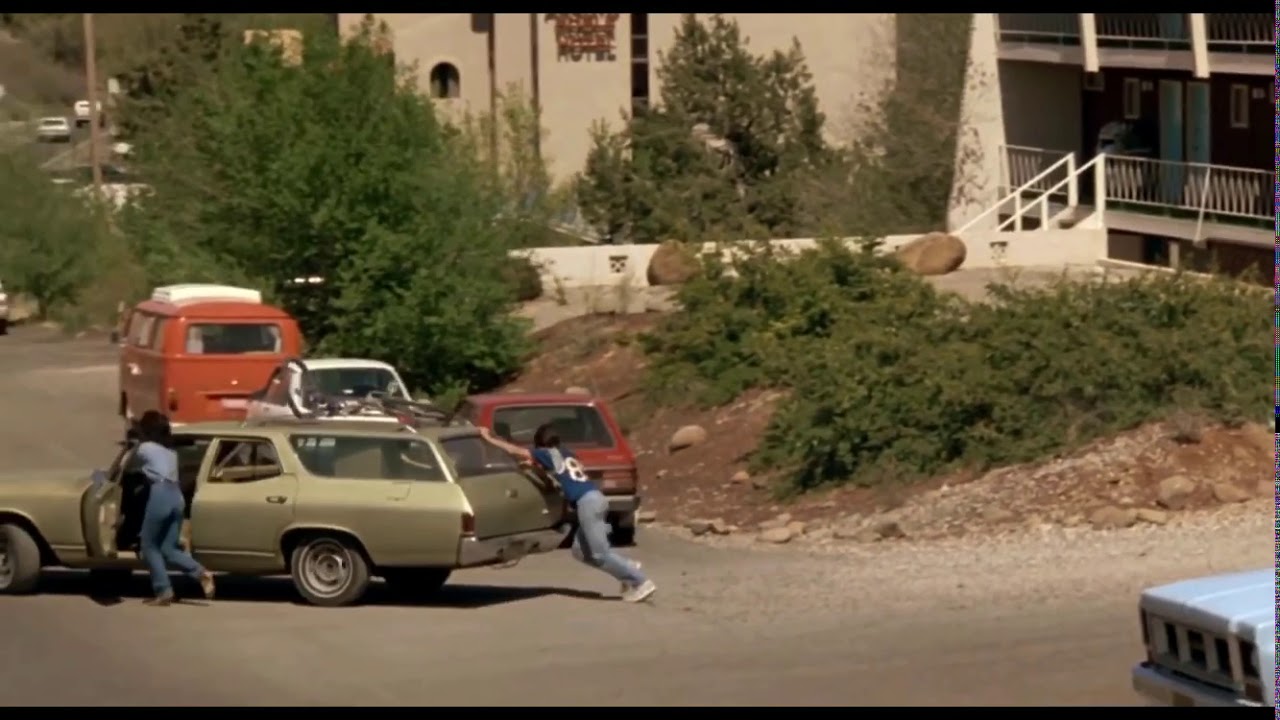 DANIEL LARUSSO AND HIS MAMA PUSH A CAR INTO A LAKE OF FIERY DEATH UNTIL