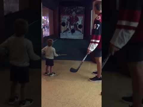 Eric’s slap shot with Lawson Crouse