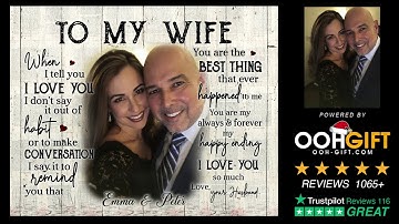 Ooh-Gift Custom Prints on Canvas, Husband and Wife, Personalized Canvas, League Anniversary Gifts