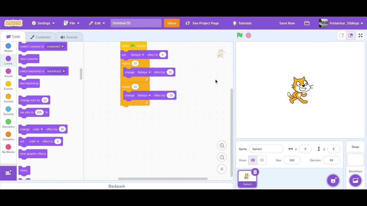 How to make a Scratch Cat yawn ??? ambarkarsiblings YouTube