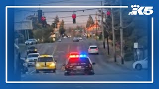 Raw: Video shows suspect flee from police