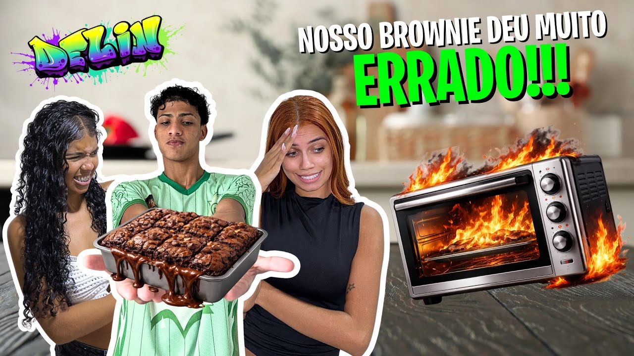 TENTAMOS FAZER UM BROWNIE E DEU ERRADO!!! pegou fogo?