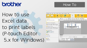 How to use Excel data to print labels (P-touch Editor 5.x for Windows) [Brother Global Support]