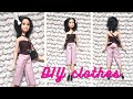 Easy Top &amp; Trousers for Barbie doll 💃 | DIY Barbie clothes tutorial 👚👖