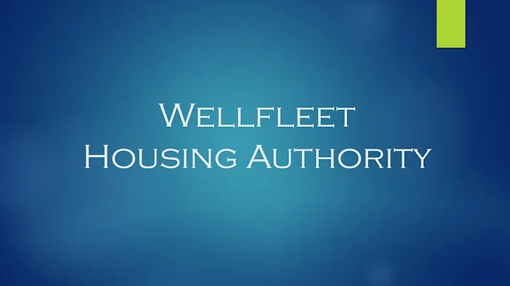 Wellfleet Housing Authority, January 7, 2021