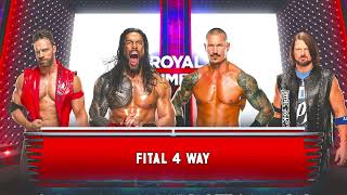 Roman Reigns vs. Randy Orton vs. AJ Styles vs. LA Knight: Royal Rumble 2024 highlights WWE2k23