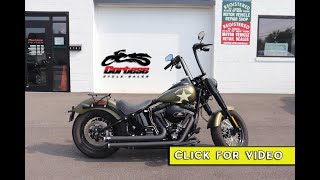 M1651 2016 Harley-Davidson Flss Softail Slim In Olive D Denim And 110 Ci Engine