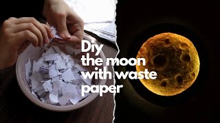 How to Make DIY Moon| Realistic Moon Lamp using Tissue Paper |Night Lamp making at home